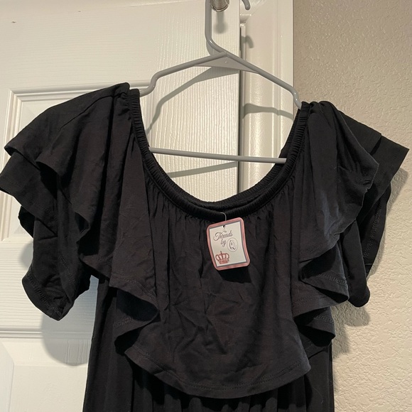 Ruffled off the shoulder jumpsuit - Picture 2 of 4